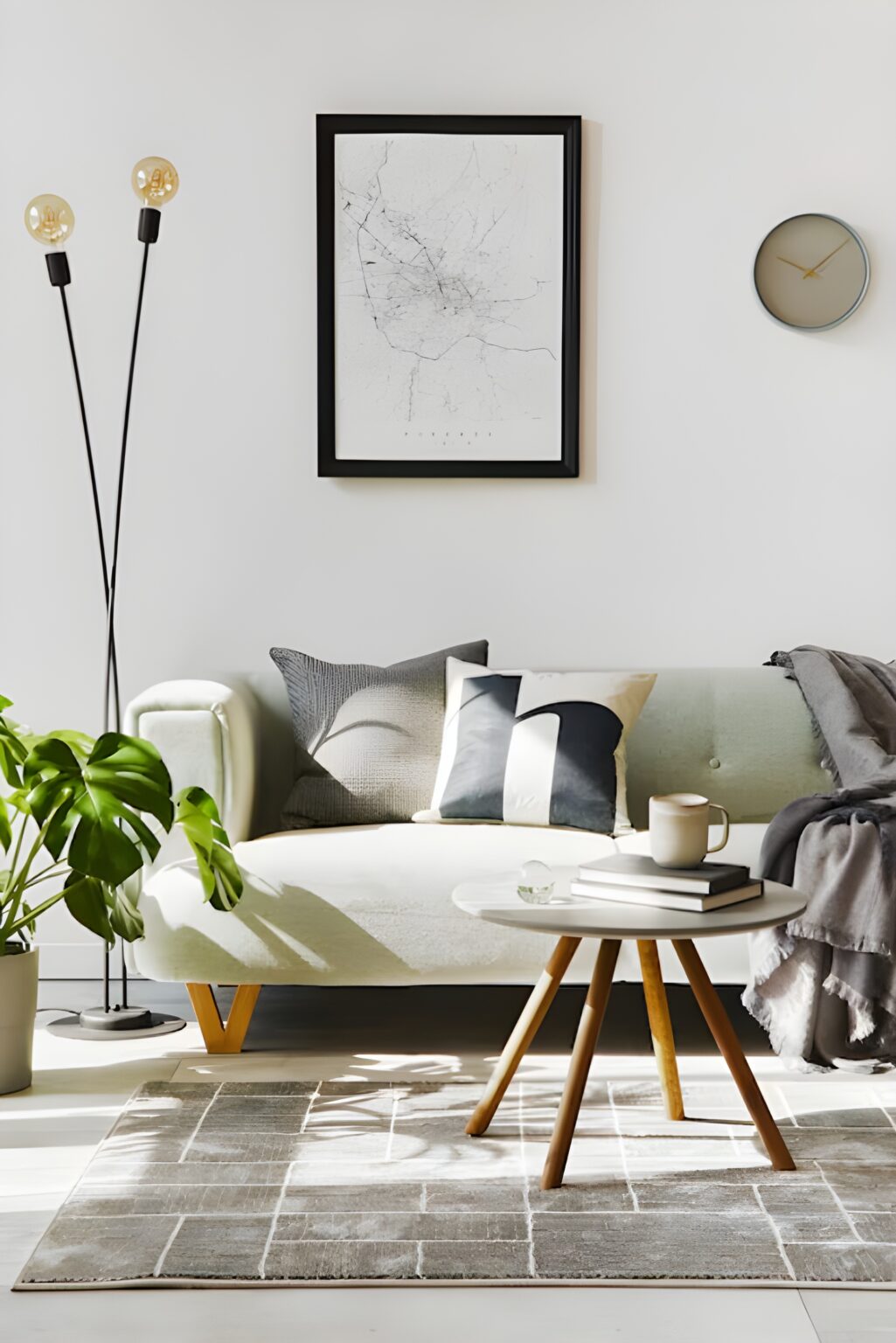 Couch closeup in a living room