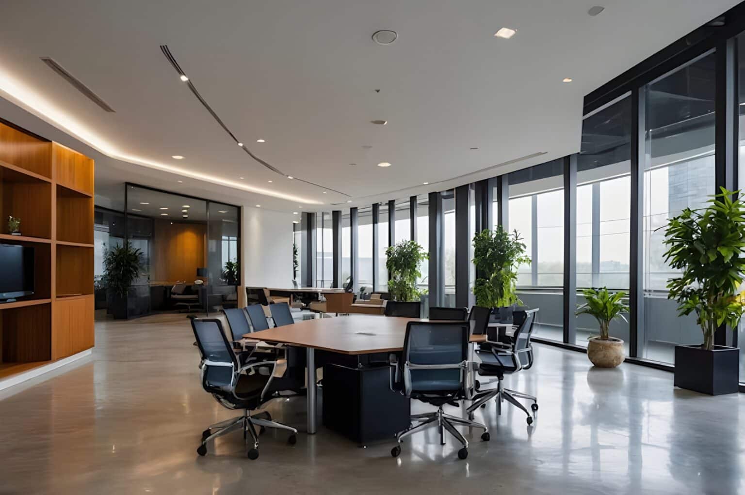 Beautiful office conference room. office cleaning services in Glastonbury