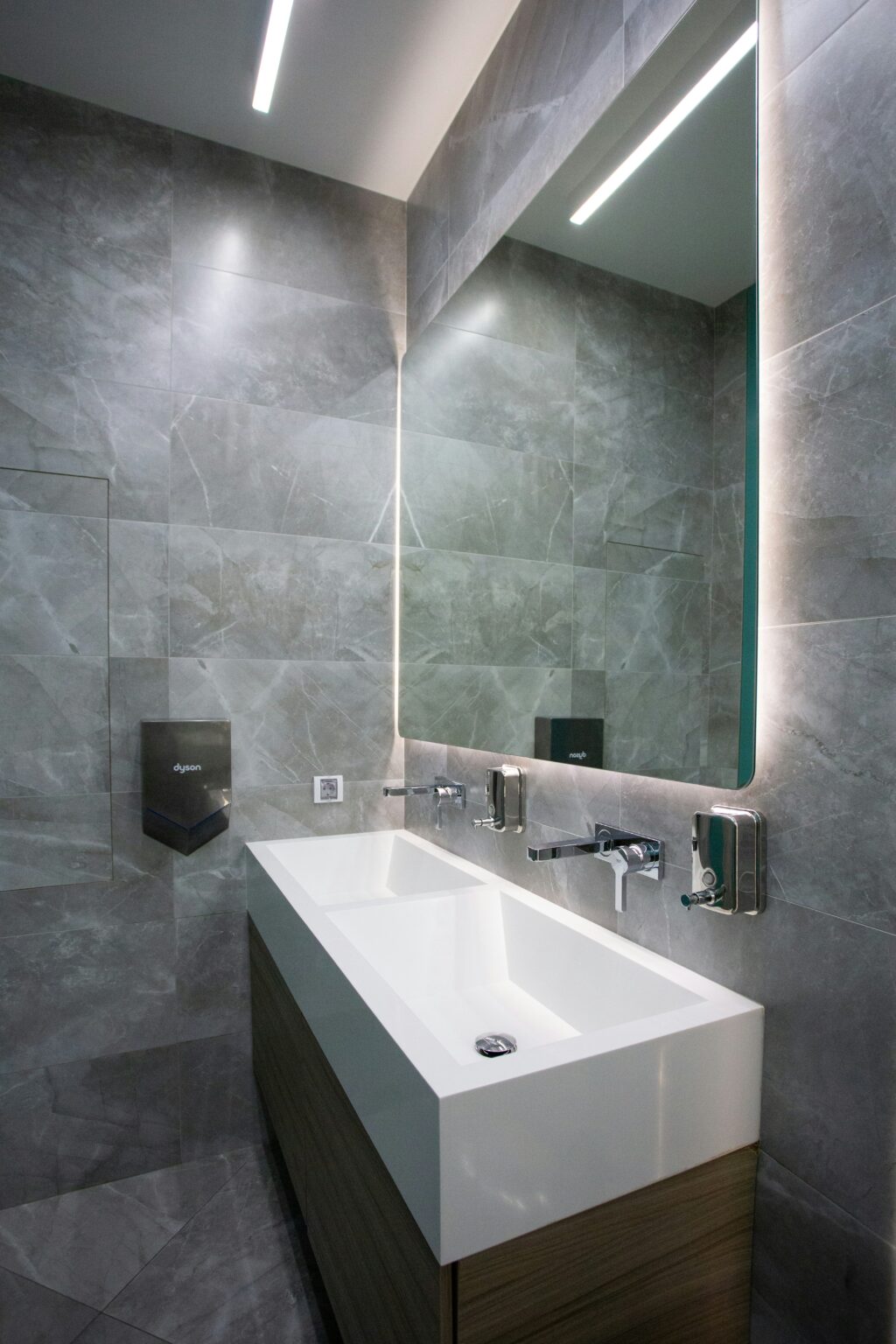 Beautiful commercial bathroom. Office cleaning services in West Hartford